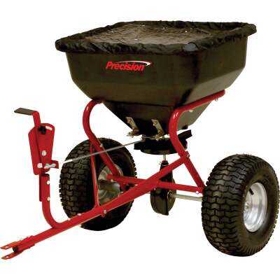 Precision Direct Drive 130 Lb. Tow Broadcast Spreader with Cover